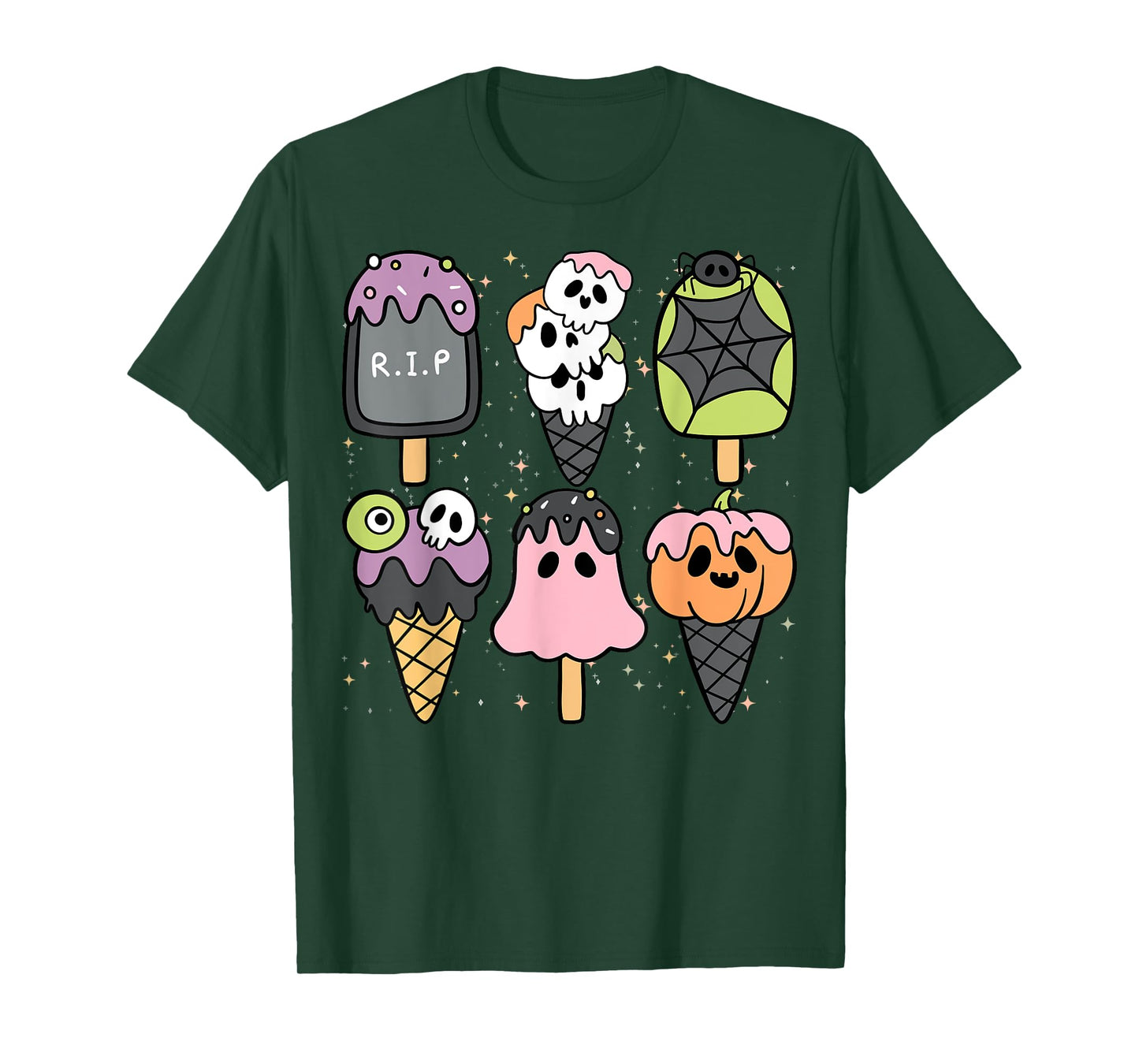 Horror Movie Summer Popsicle Halloween Ice Cream Summer-ween T-Shirt for Men Women Kids