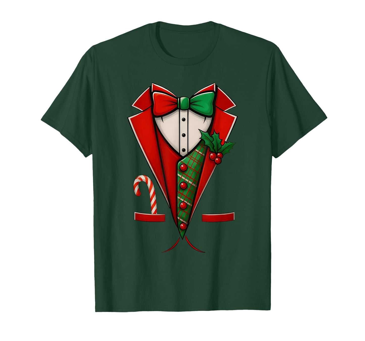 Tuxedo Costume Funny Xmas Bowtie Christmas Men Boys Kids T-Shirt