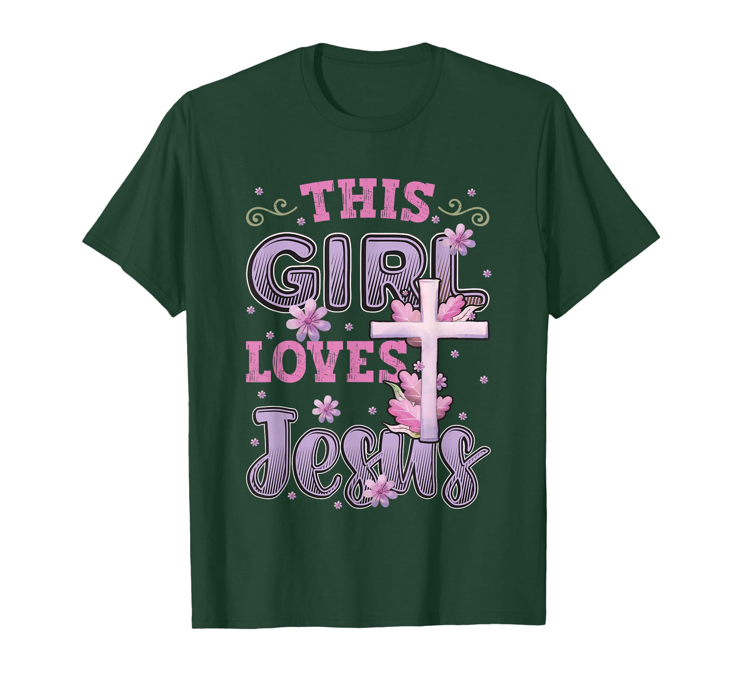 This Girl Loves Jesus Cute Christian Girl Jesus T-Shirt