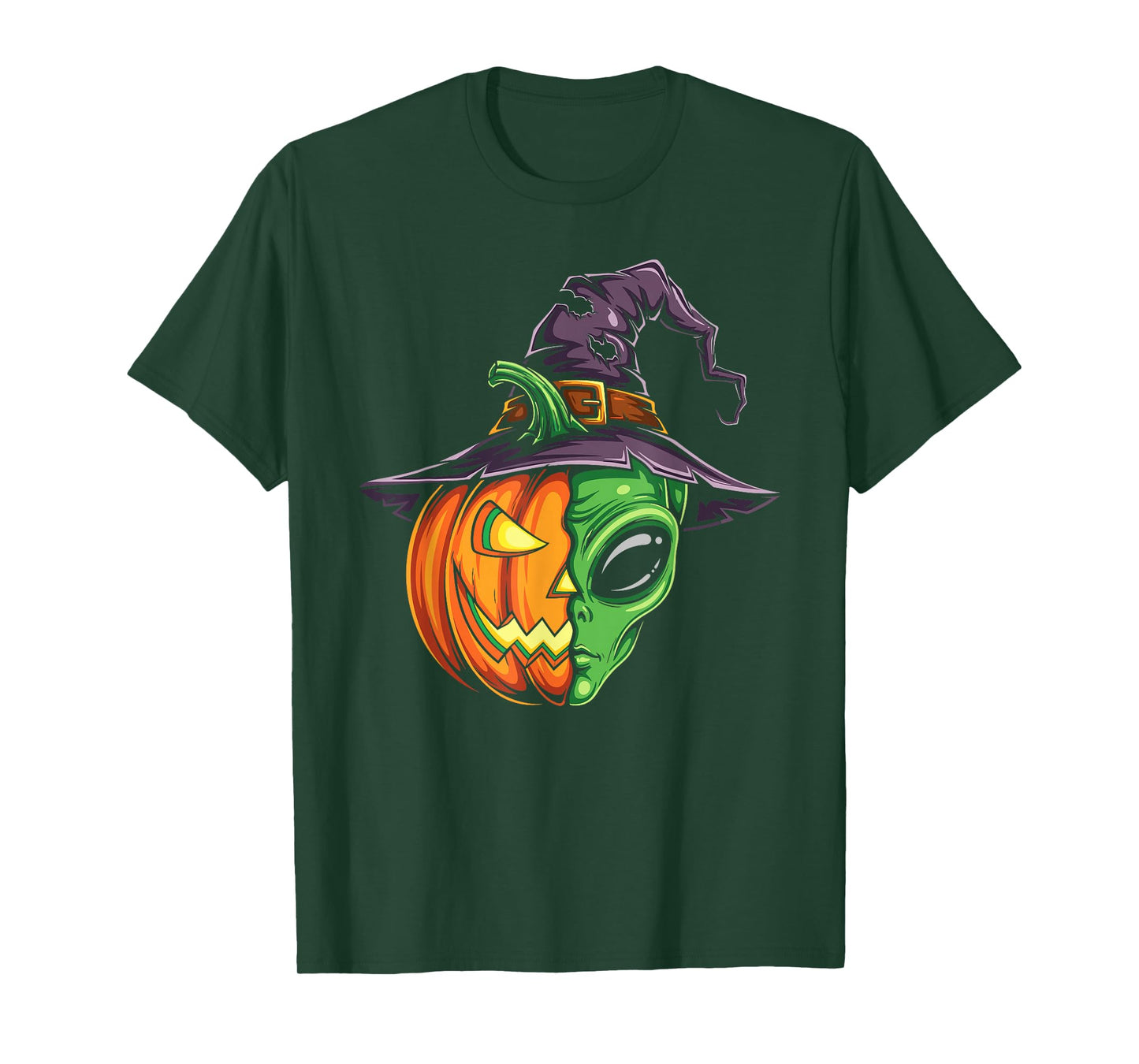 Alien Pumpkin Jack O Lantern Halloween Kids Mens Womens T-Shirt
