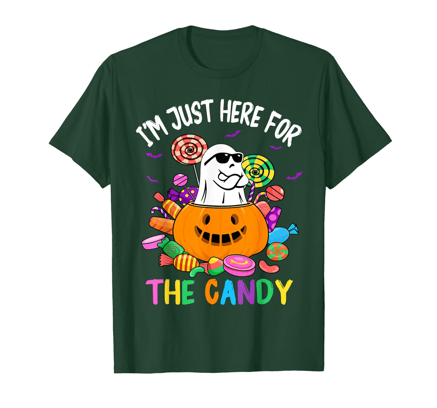 I'm Just Here For The Candy Funny Ghost halloween T-Shirt