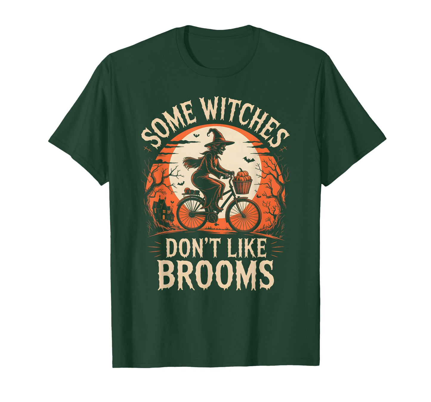 Witches Don't Like Brooms - Pedal Power Cycling Halloween T-Shirt