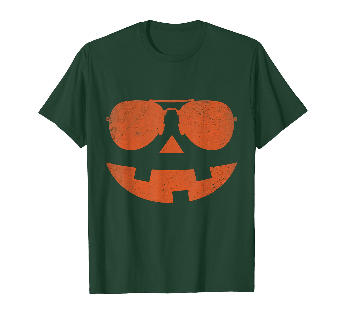 Jack O Lantern Sunglasses Pumpkin Face Halloween Costume T-Shirt