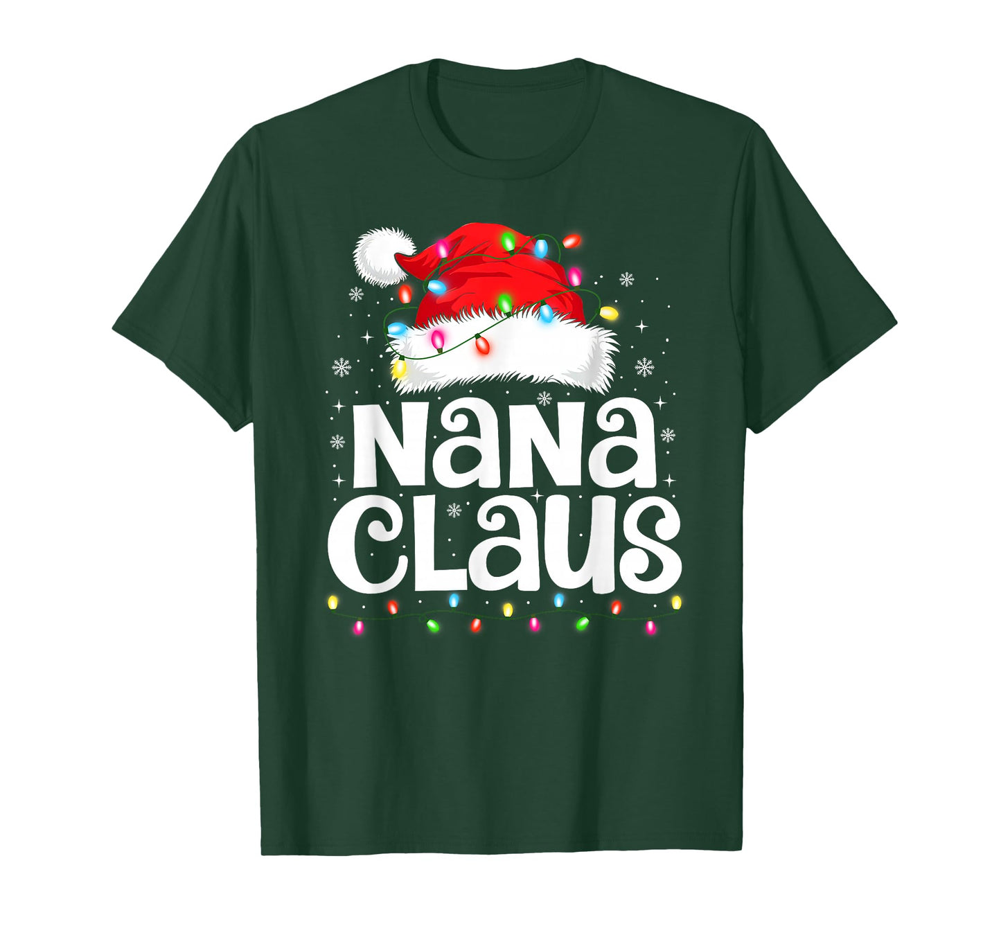 Nana Claus Matching Family Christmas Funny Xmas Pajamas T-Shirt
