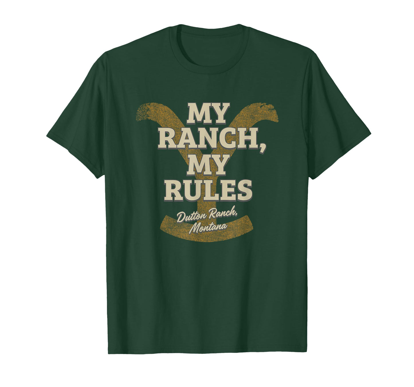 Yellowstone My Ranch My Rules Dutton Ranch Big Chest Logo T-Shirt