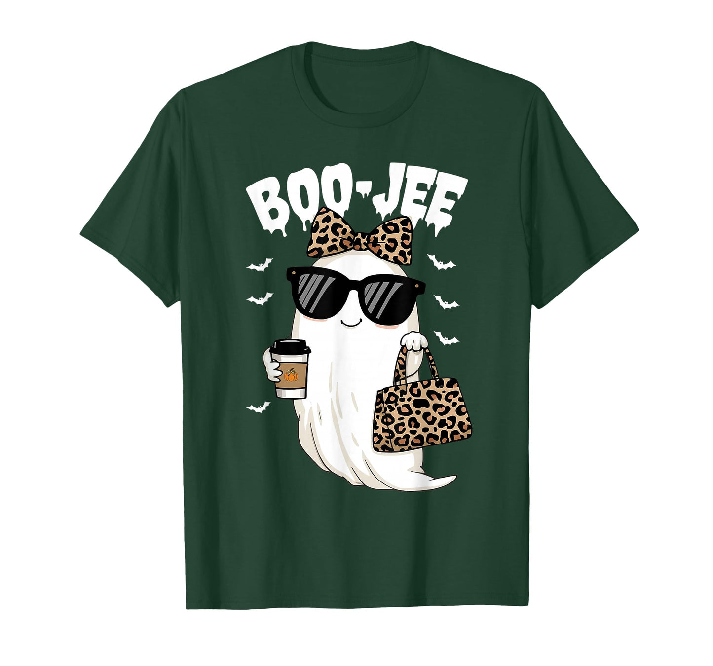 Boo JEE Boujee Pink Ghost Halloween October Vibes T-Shirt
