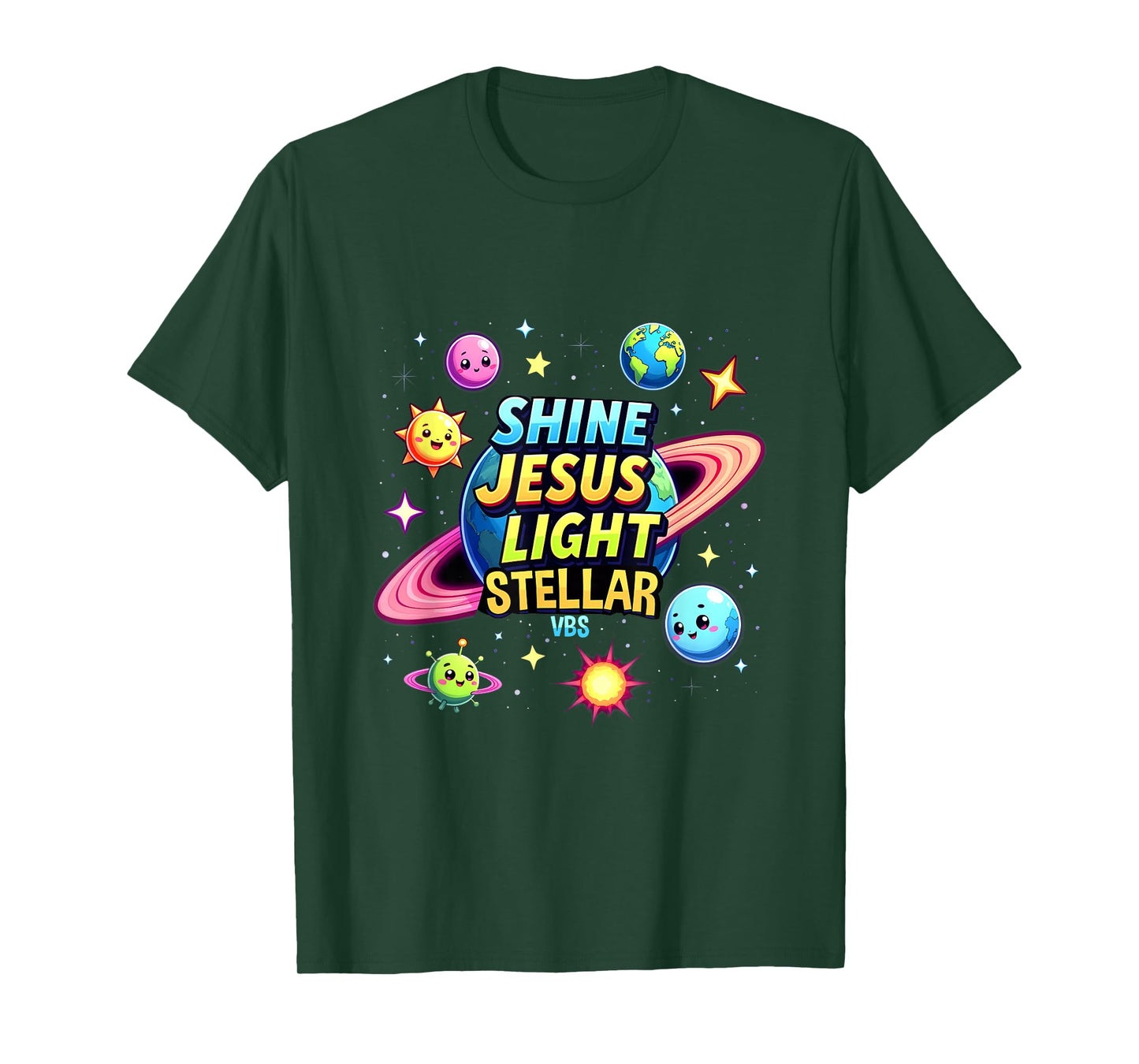 Stellar Space VBS 2025 School Camp Christian T-Shirt
