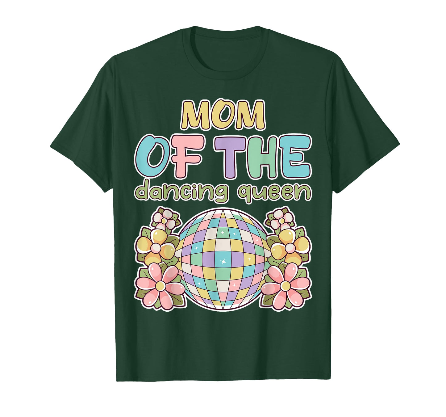 Mom of the Dance Queen Retro 17th Birthday Family Party T-Shirt