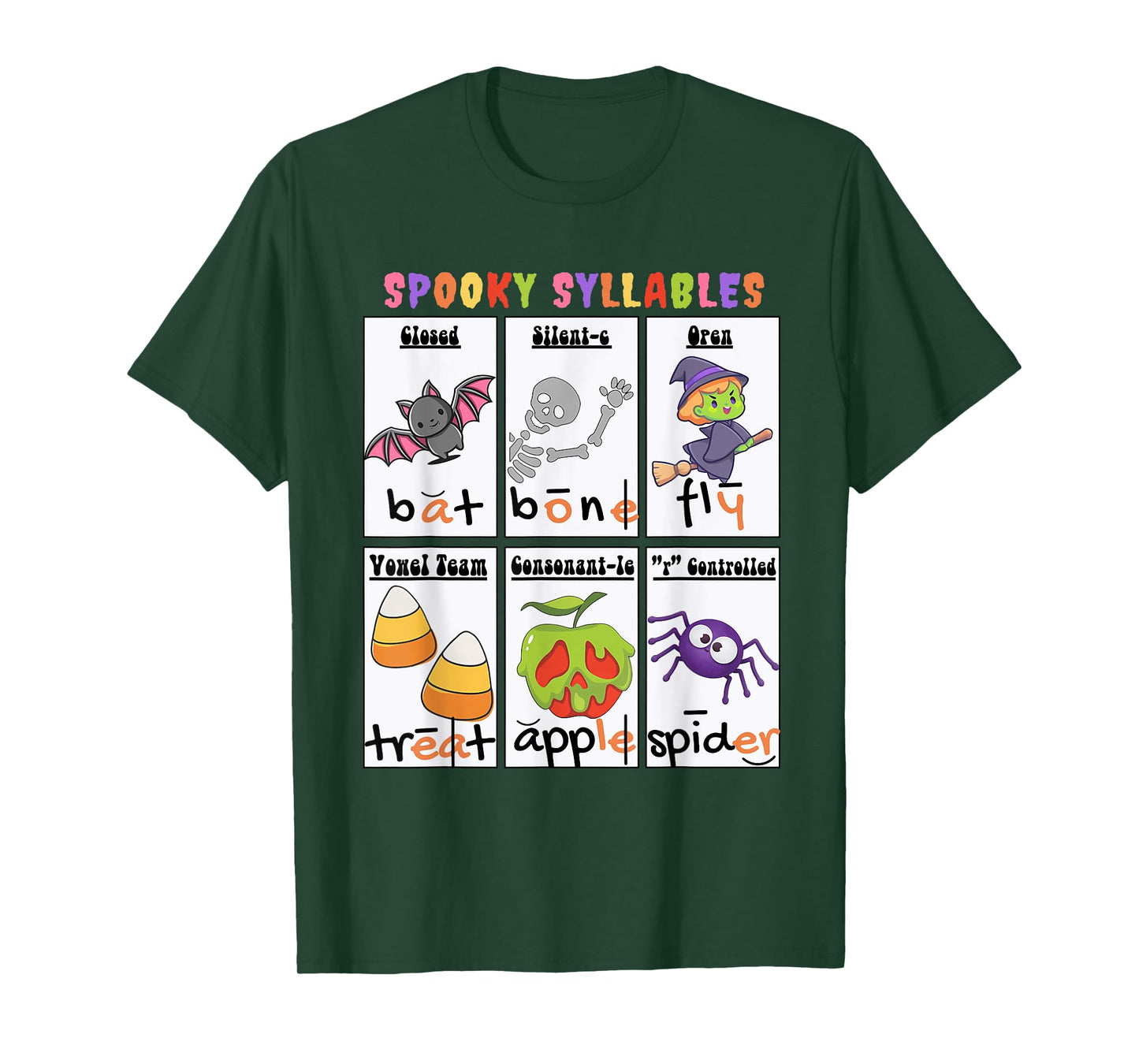 Spooky Syllables Funny Halloween T-Shirt
