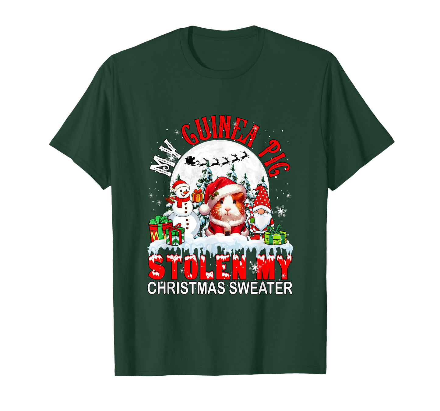 My Guinea Pig Stolen My Christmas Sweater Santa Dog Owner T-Shirt