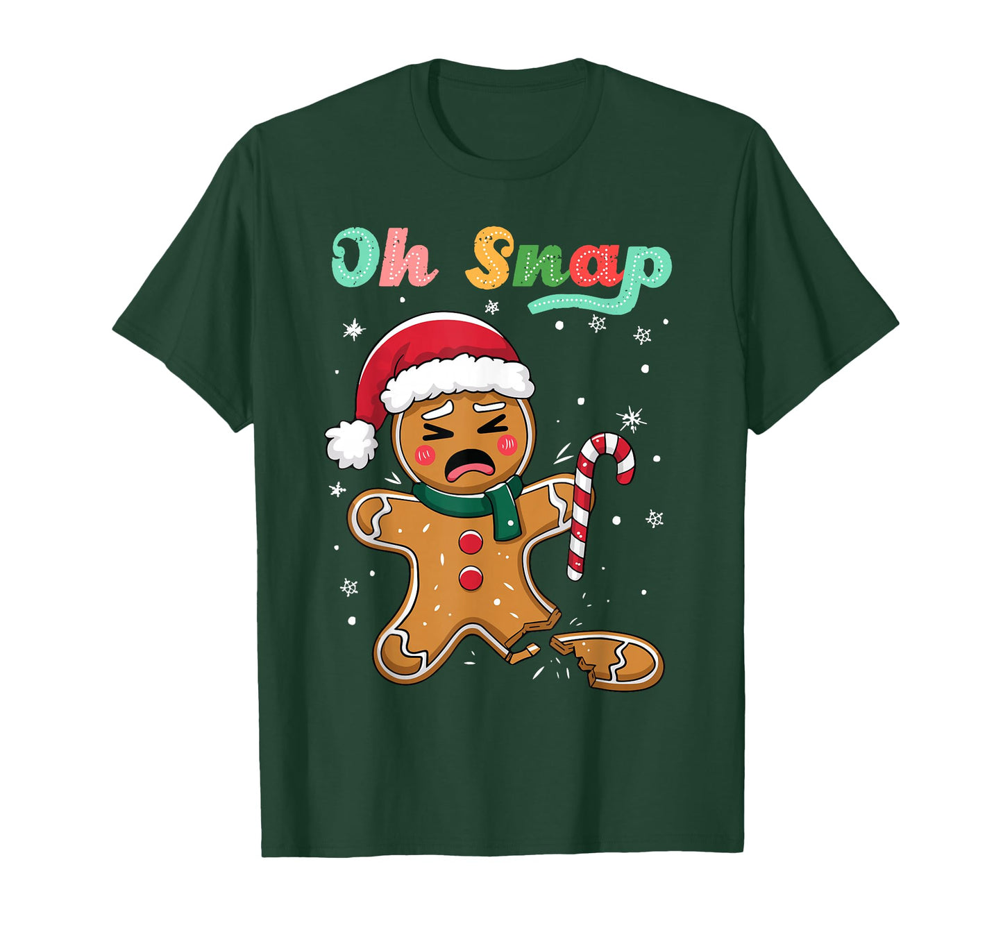 Funny Oh Snap Gingerbread Man Christmas Cookie Xmas Boy Girl T-Shirt
