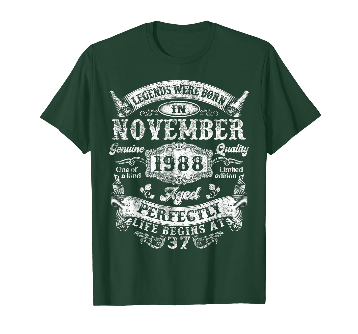 Legends were Born in November 1988 Vintage 37th Birthday Men T-Shirt