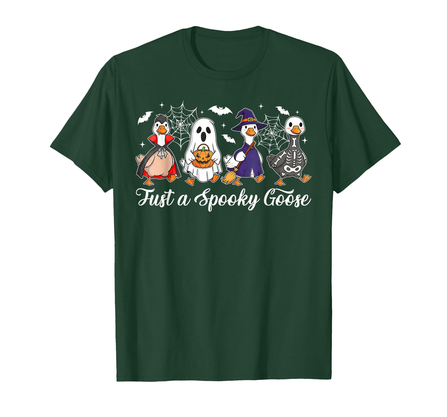 Just A Spooky Goose- Happy Halloween Costume Day Boys Girls T-Shirt