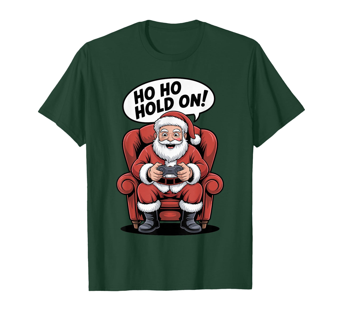 Santa Gaming Christmas Funny Video Gamer Xmas Holiday T-Shirt