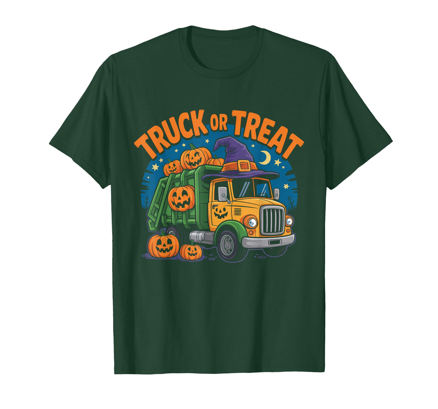 Truck Or Treat Halloween Pumpkin Costume Funny T-Shirt
