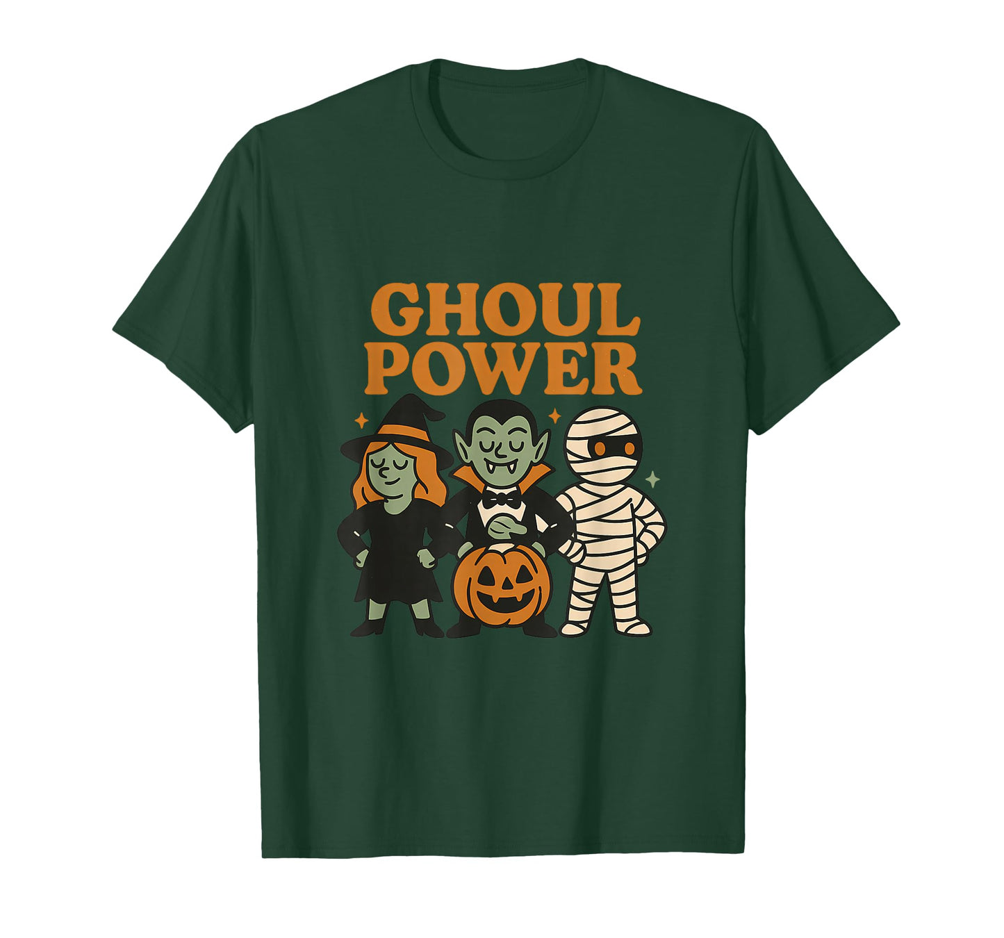 Ghoul Power Retro Halloween Squad T-Shirt
