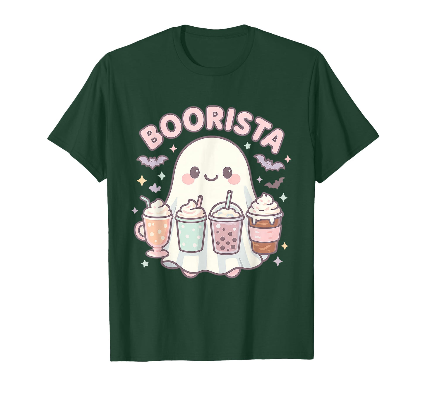 Boorista Barista Ghost Coffee Halloween Spooky Season Funny T-Shirt