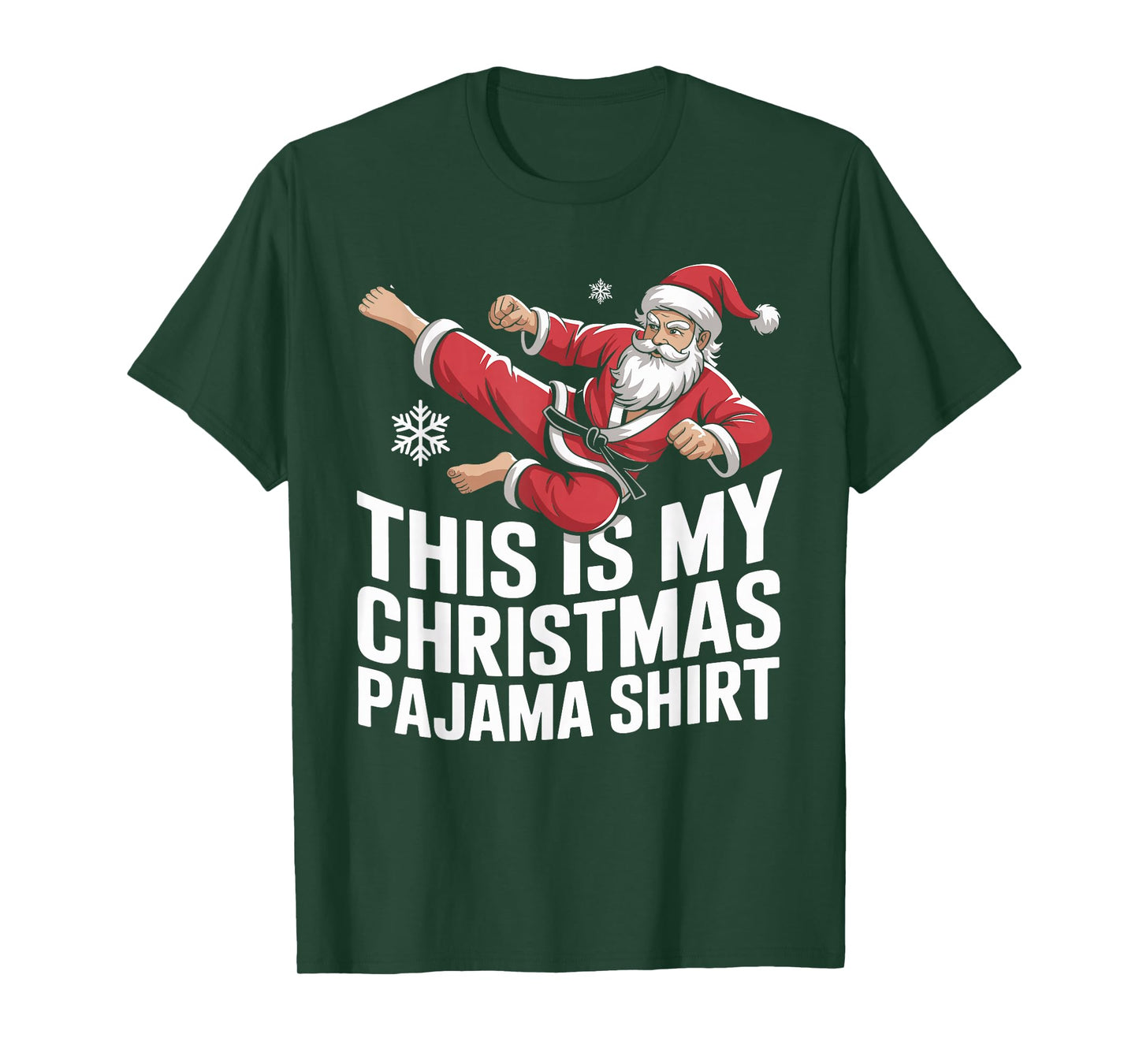 Funny Santa Claus Karate Christmas Martial Arts for Men T-Shirt