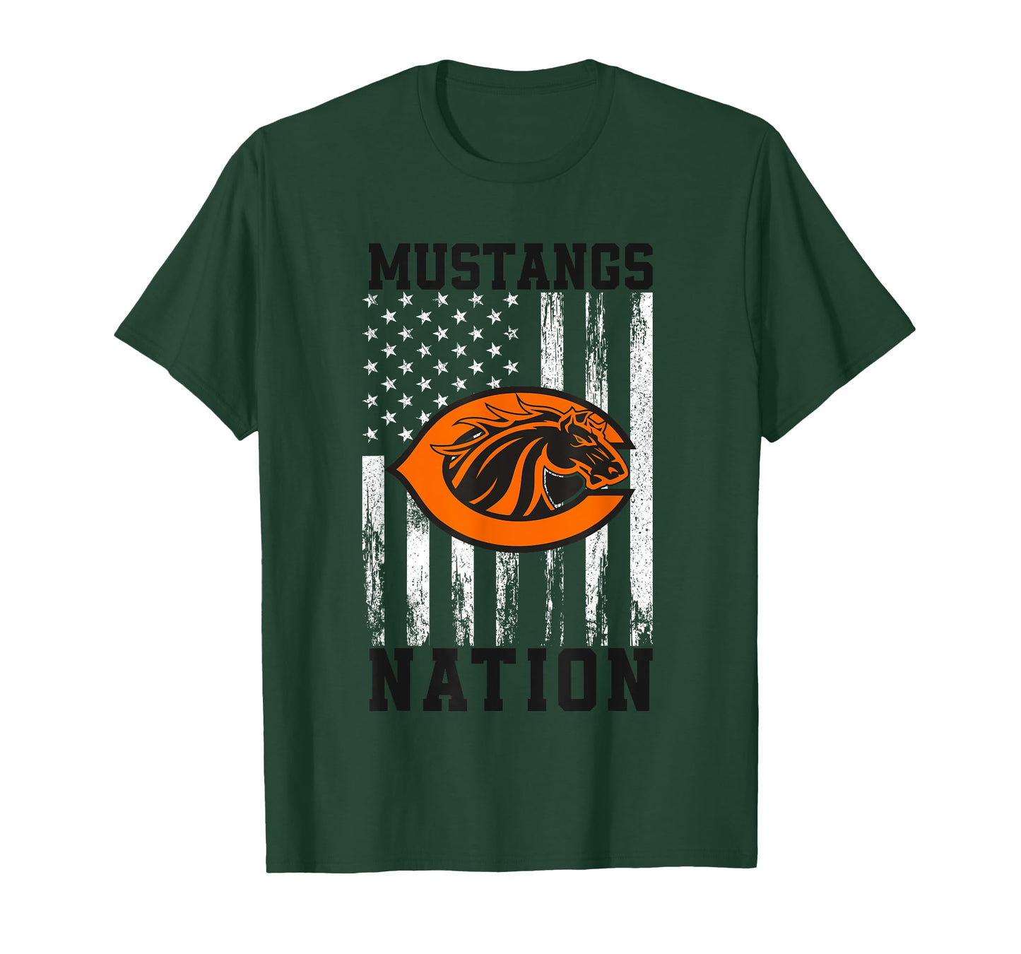 Clio Mustangs Logo Nation HS T-Shirt