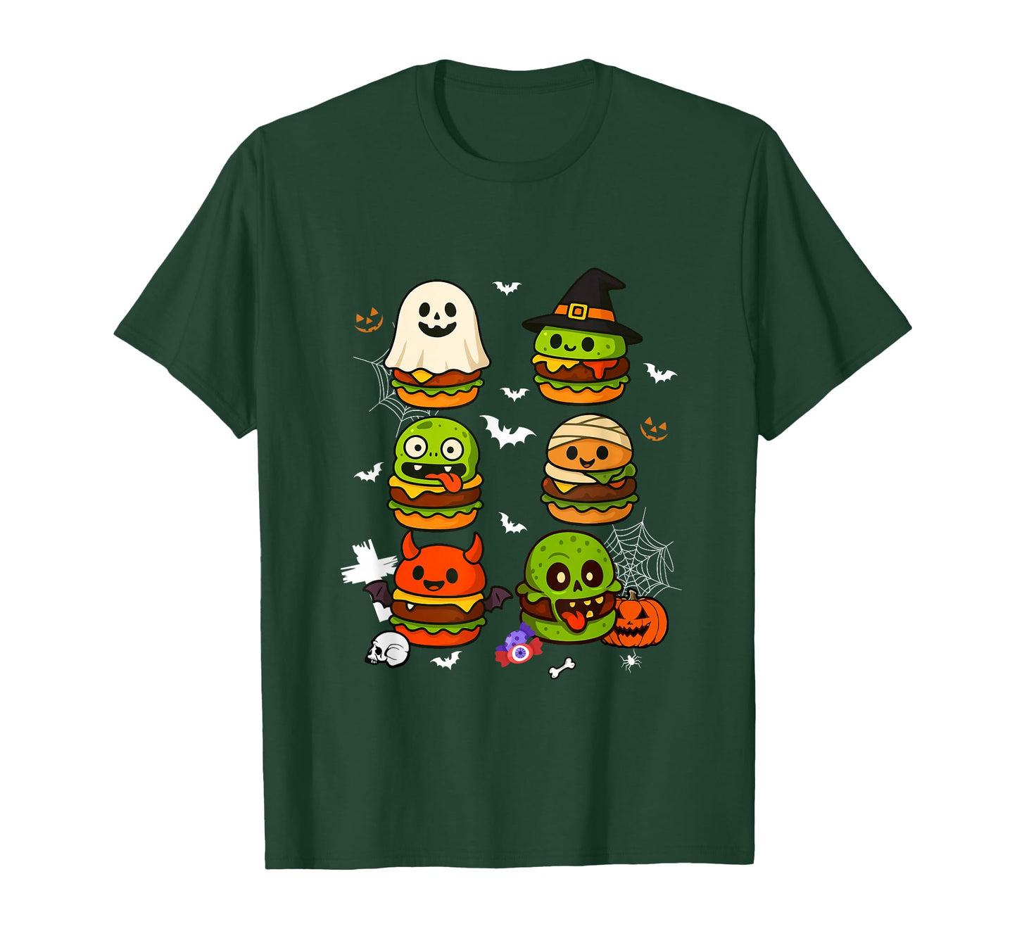 Horror Hamburgers Collection Boo Witch Zombie Halloween T-Shirt