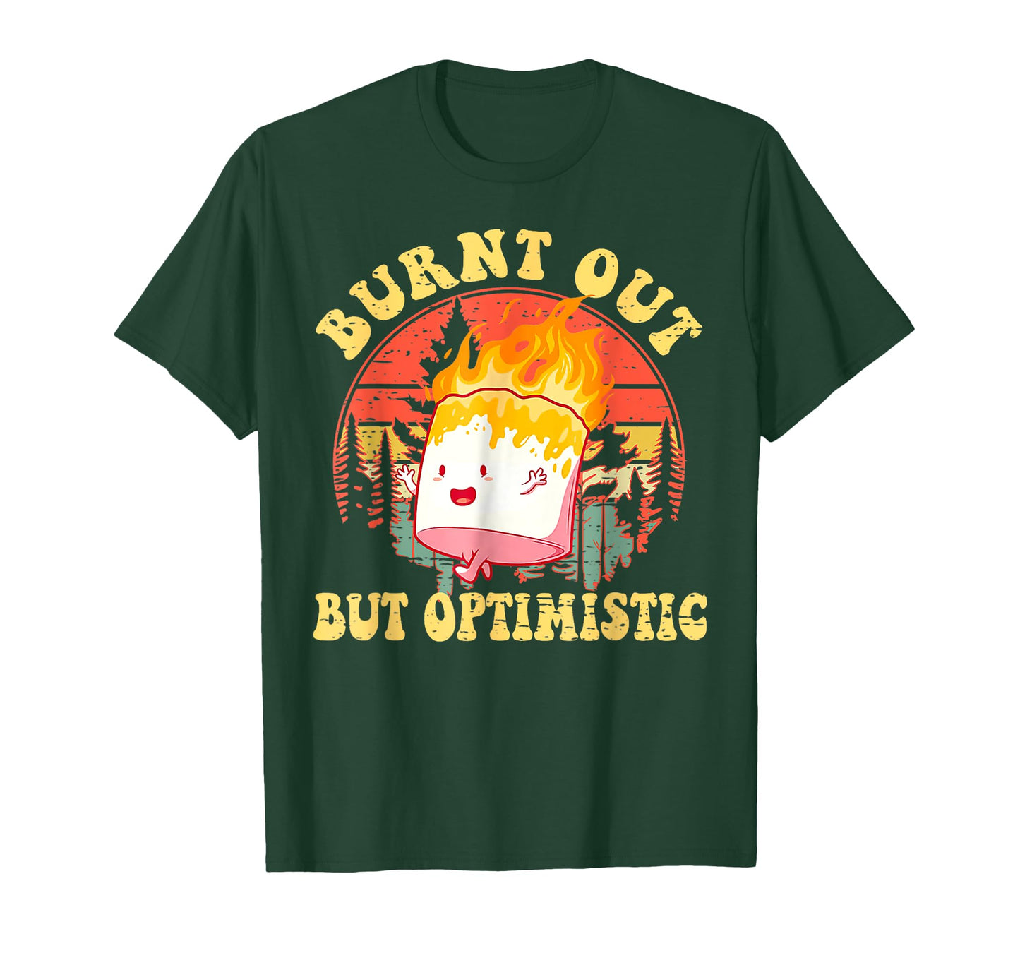 Funny Burnt Out But Optimistic Vintage Marshmallows T-Shirt