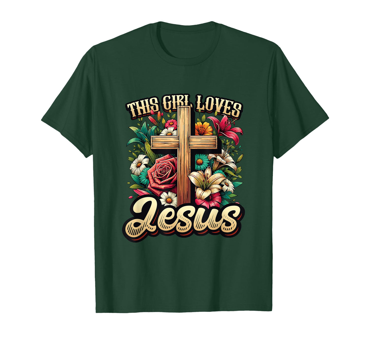 This Girl Loves Jesus Cute Christian Girl Jesus T-Shirt