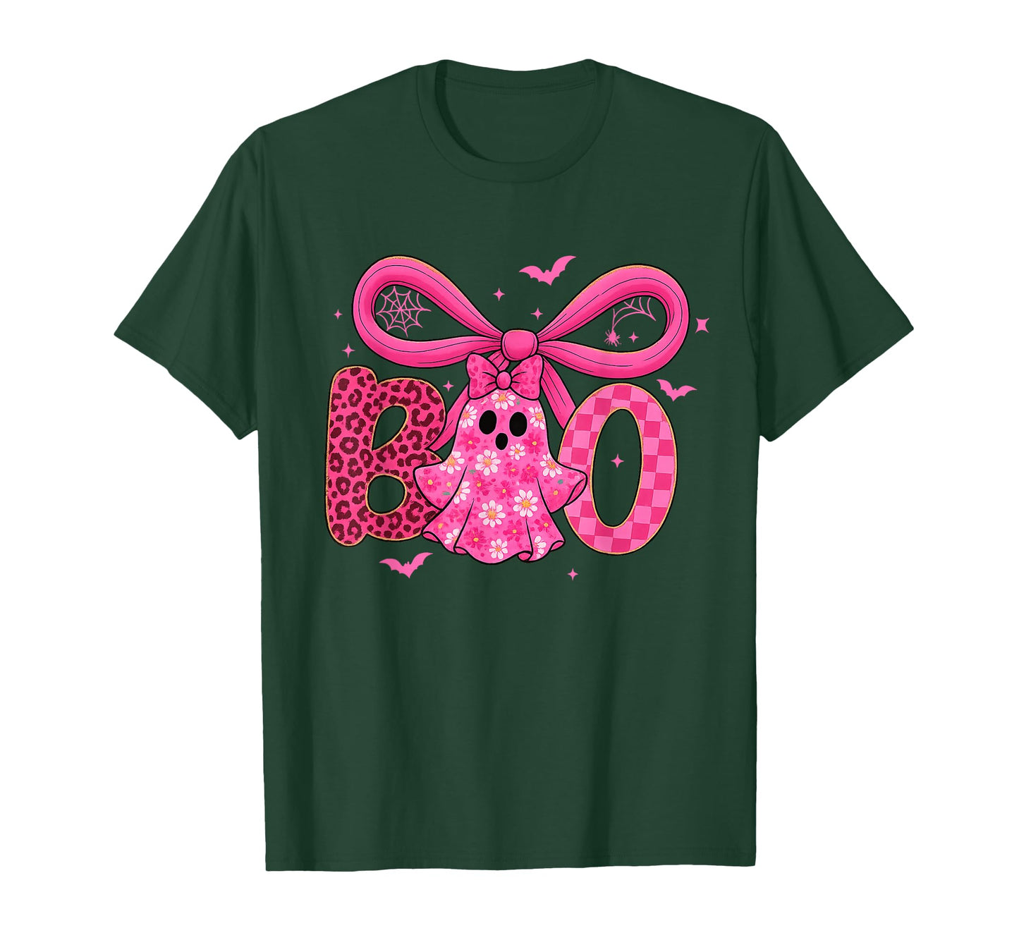 Boo Halloween Pumpkin Pink Ribbon Witch Breast Cancer T-Shirt