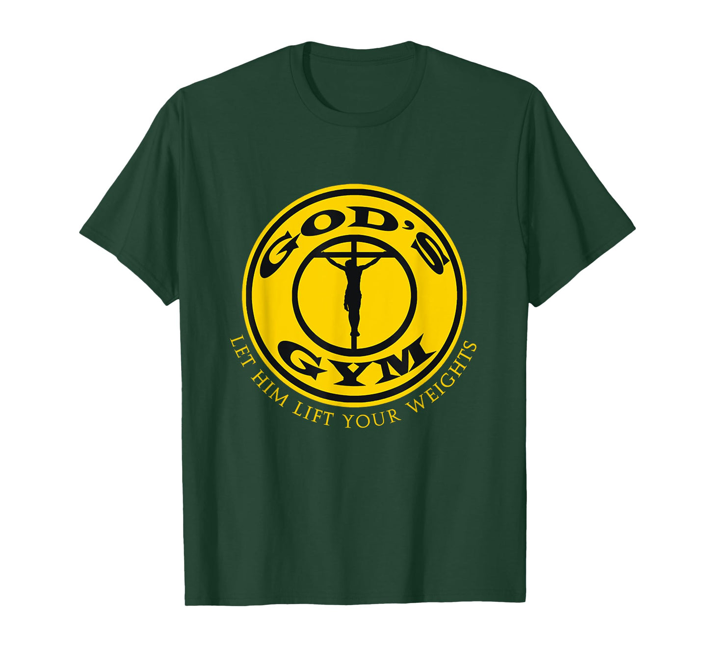 GODS GYM RELIGION T SHIRT Christ Jesus Church Tee T-Shirt