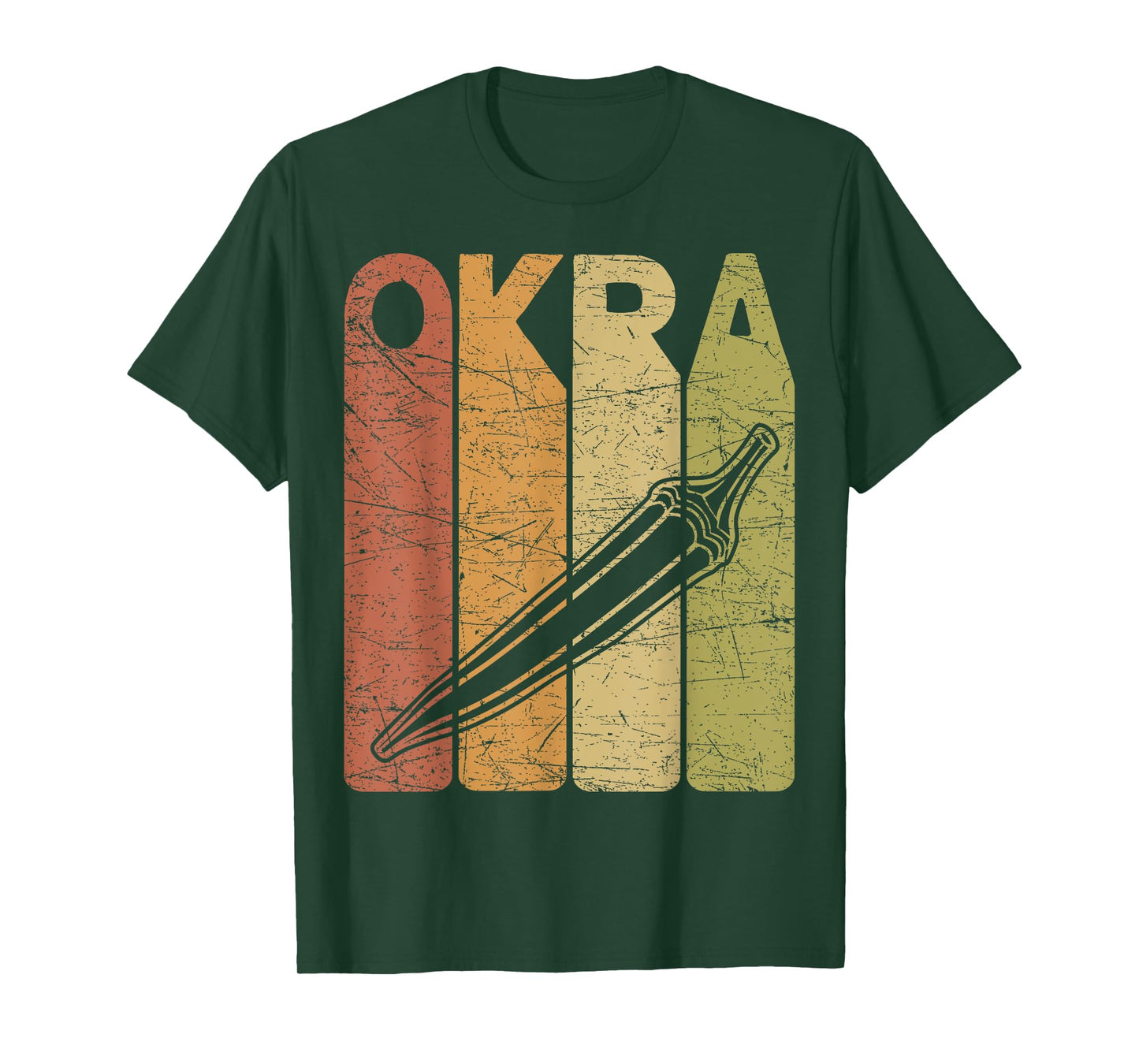 Okra Vintage Okra Vegetable Farmer Retro Okra T-Shirt