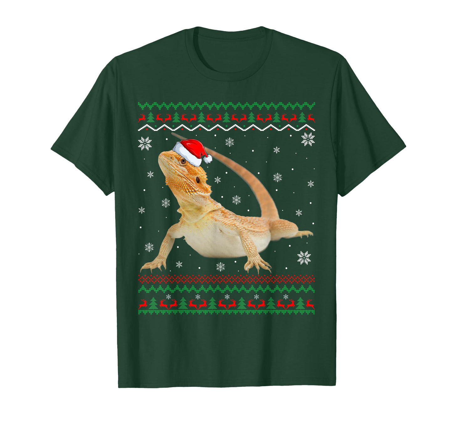 Funny Bearded Dragon Christmas Pajamas Ugly Sweater Xmas T-Shirt