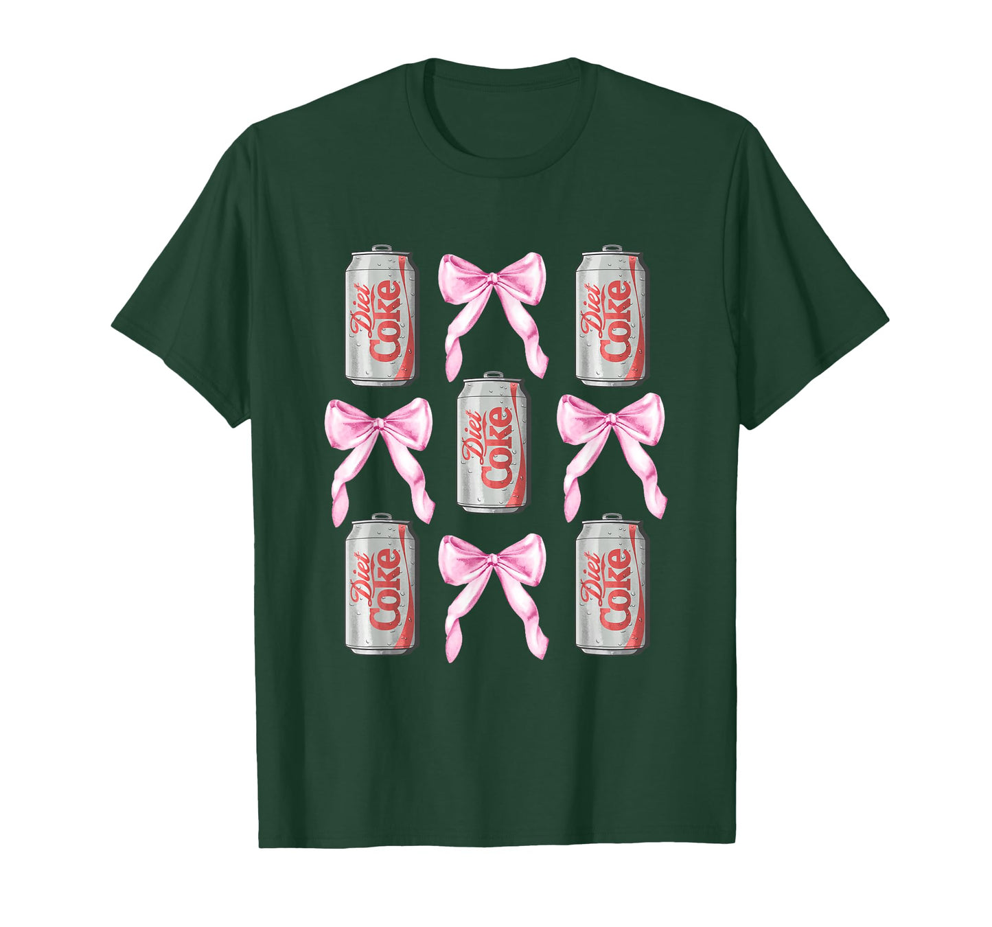 Coca-Cola Diet Coke & Pink Bows Collage Logo Vintage T-Shirt