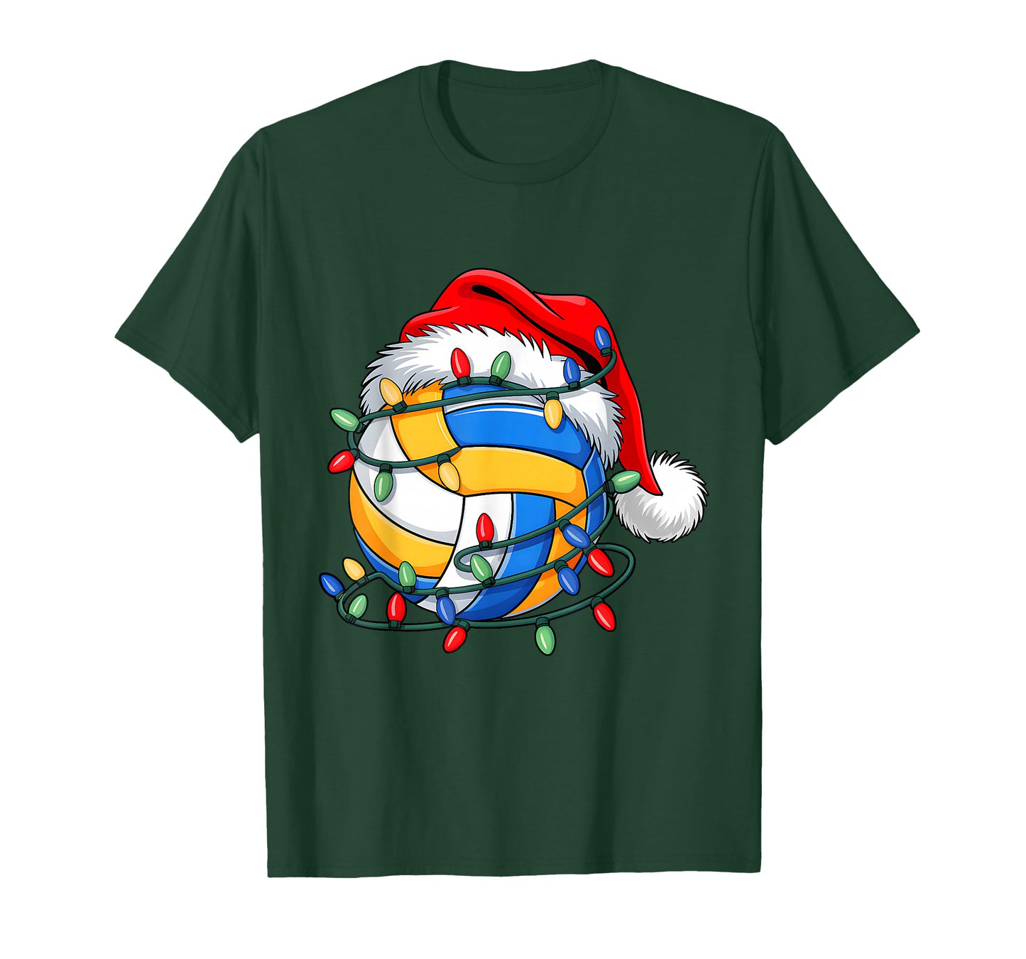 Volleyball Ball Santa Hat XmasChristmas Volleyball Lover T-Shirt