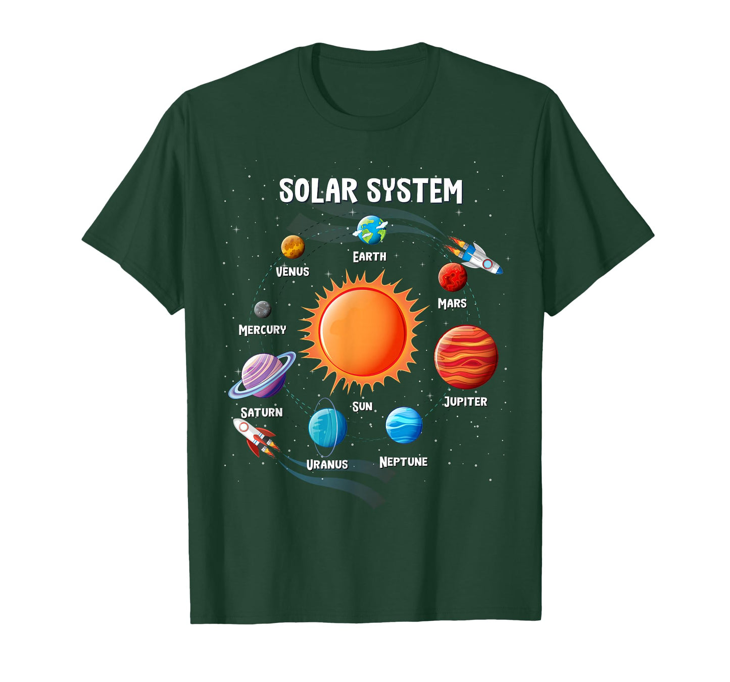 Funny Solar System Astronauts Space Video Games Men Women T-Shirt