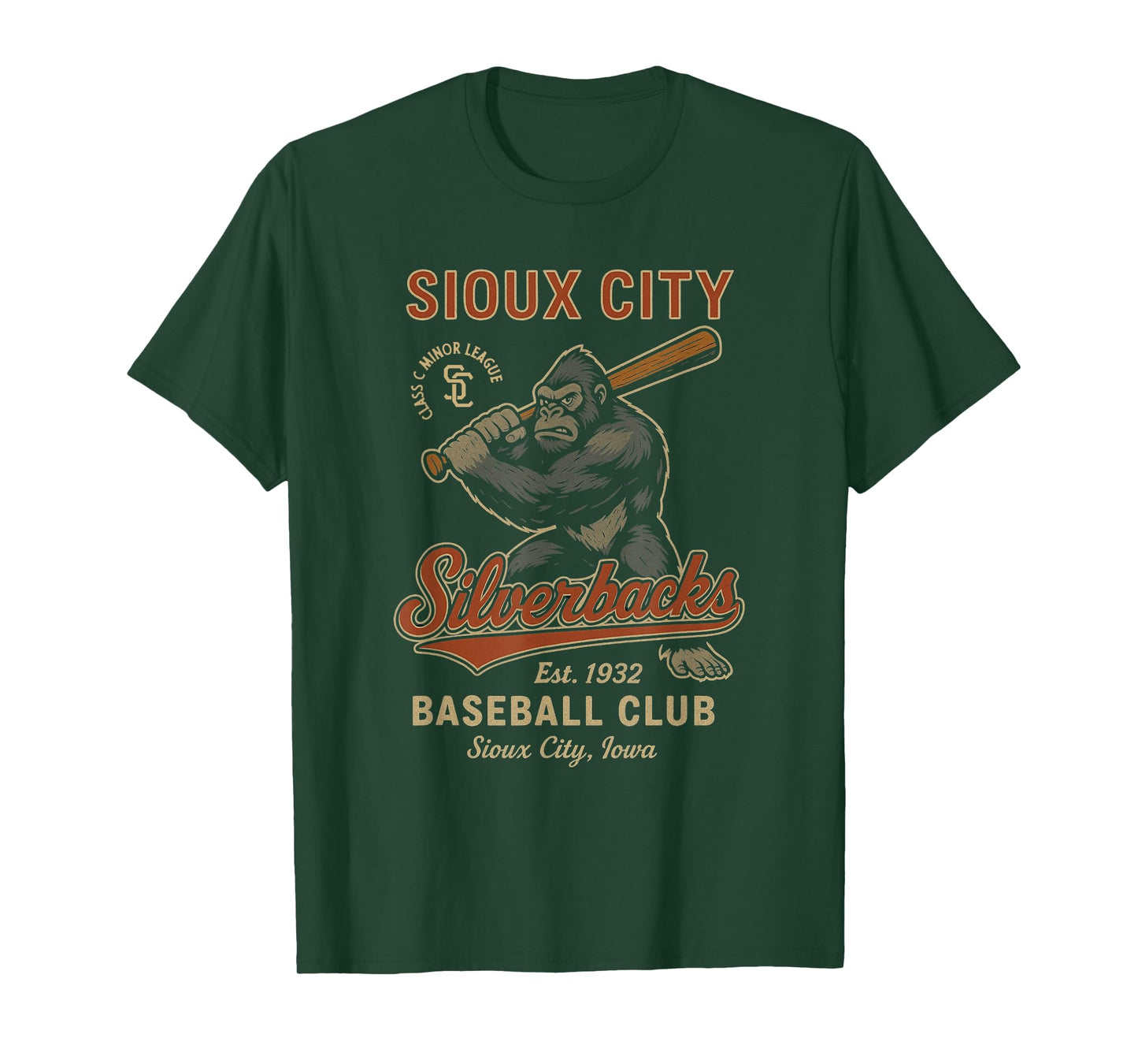 Sioux City Silverbacks Retro Minor League Baseball T-Shirt