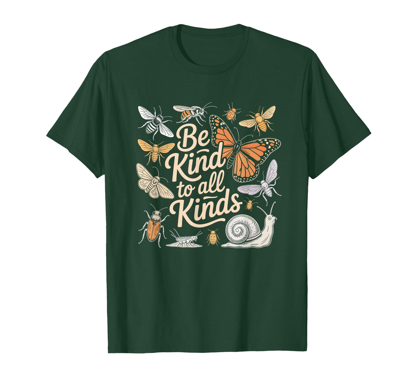 Vintage Be-Kind To All Kinds Bugs Entomology Entomologist T-Shirt