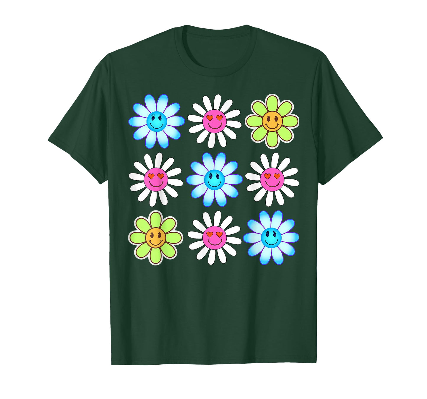 Hippie Retro Flower Power Kawaii Flowers Floral 60s 70s Tee T-Shirt
