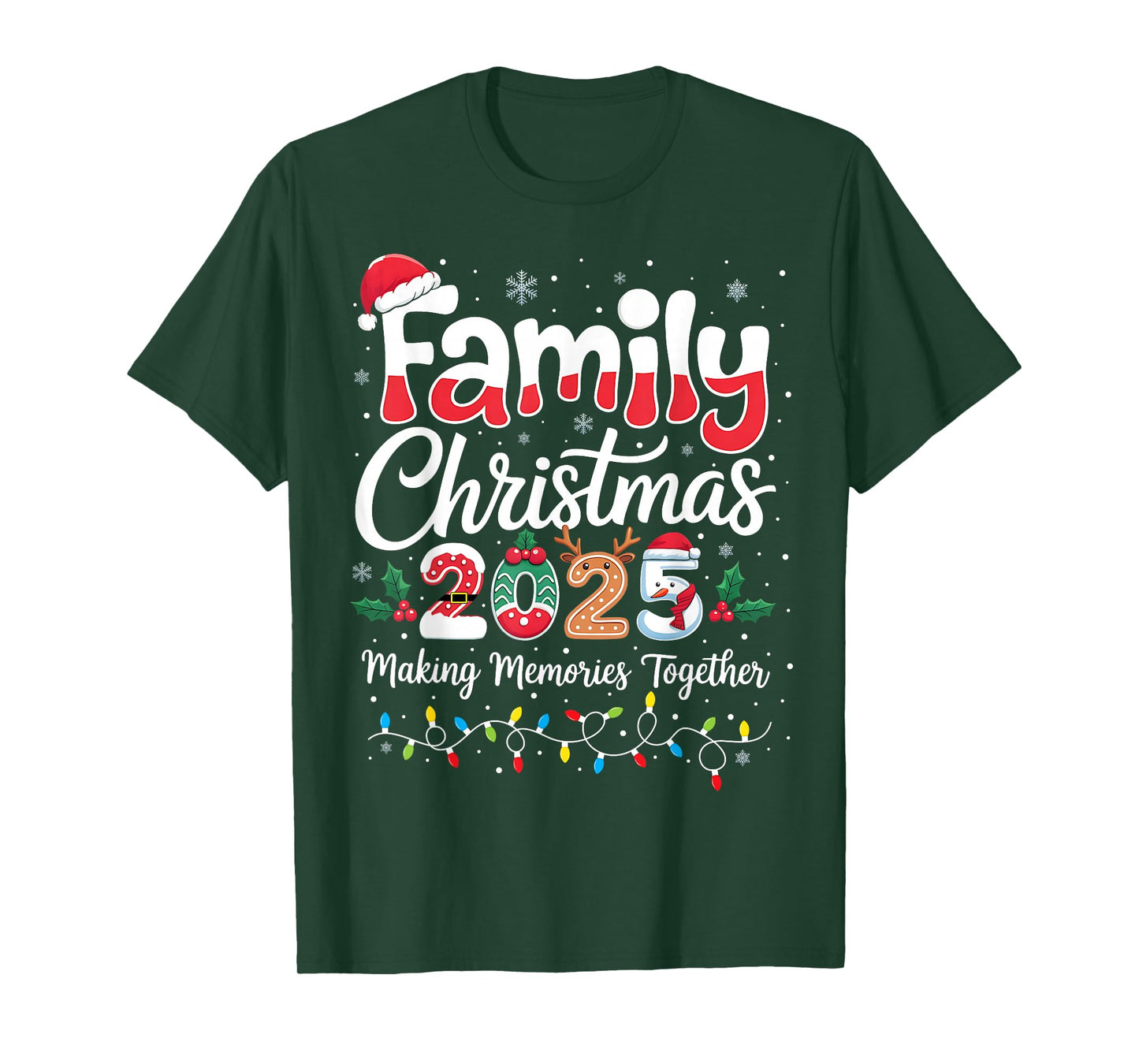Family Christmas 2025 Matching Outfit Xmas Squad Santa T-Shirt