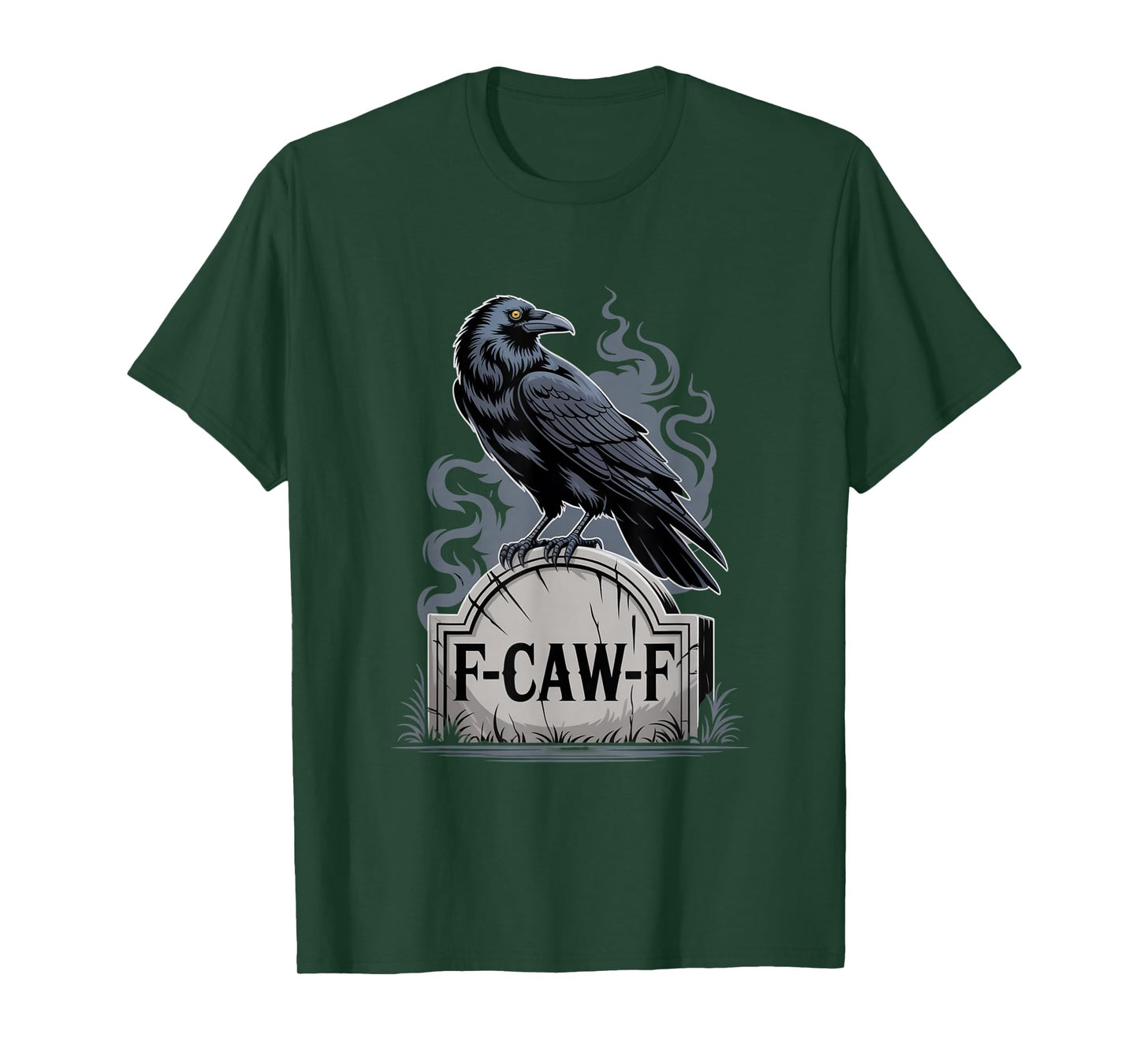 F-Caw-F Crow Funny Gothic Moon Black Bird Halloween T-Shirt
