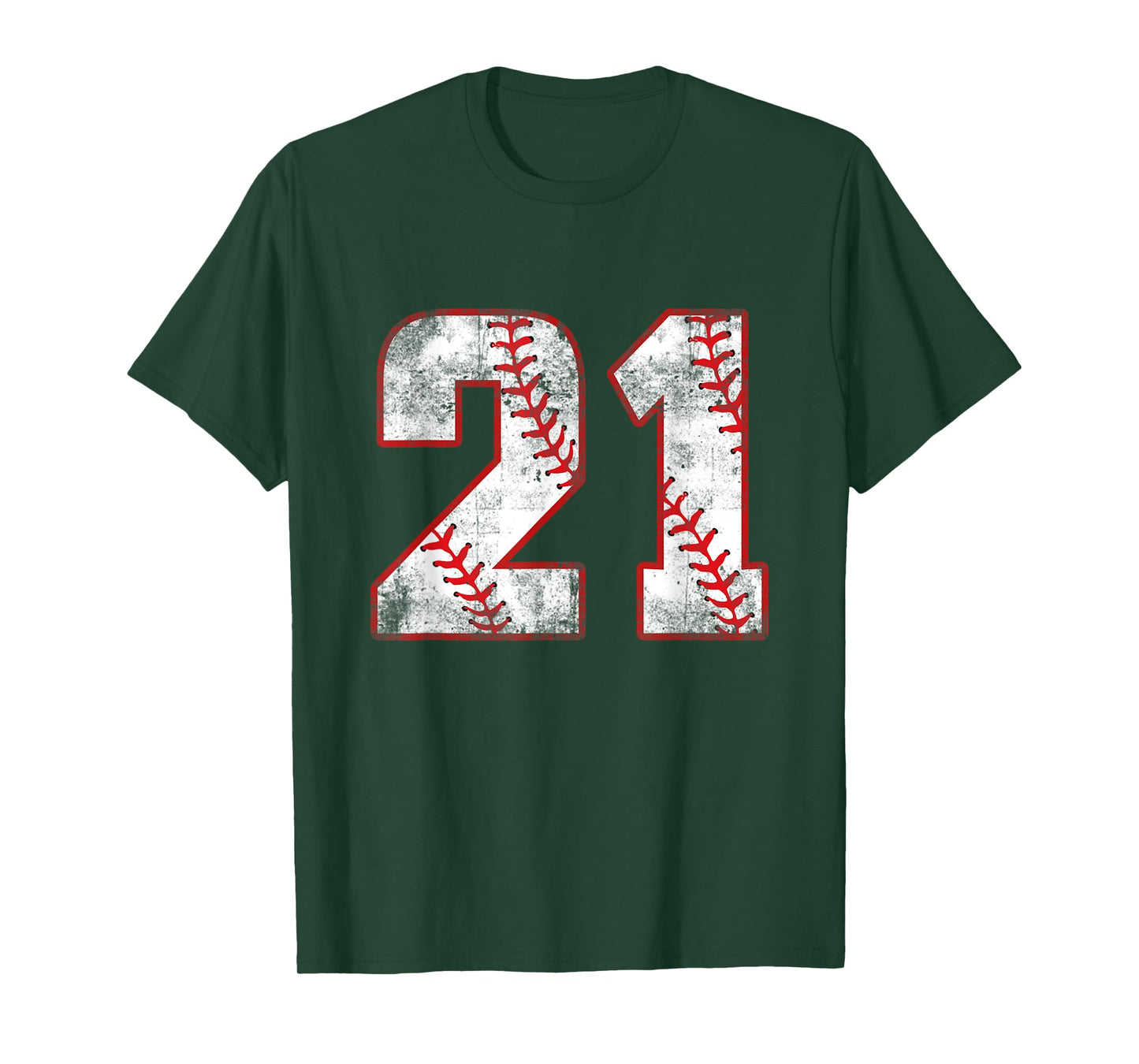 Vintage Baseball 21 Jersey Number T-Shirt