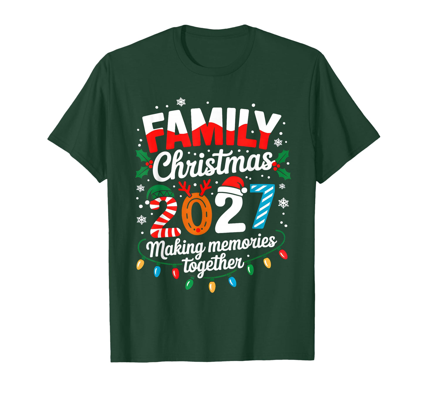 Family Christmas 2027 Matching Family Xmas Squad Santa 2027 T-Shirt