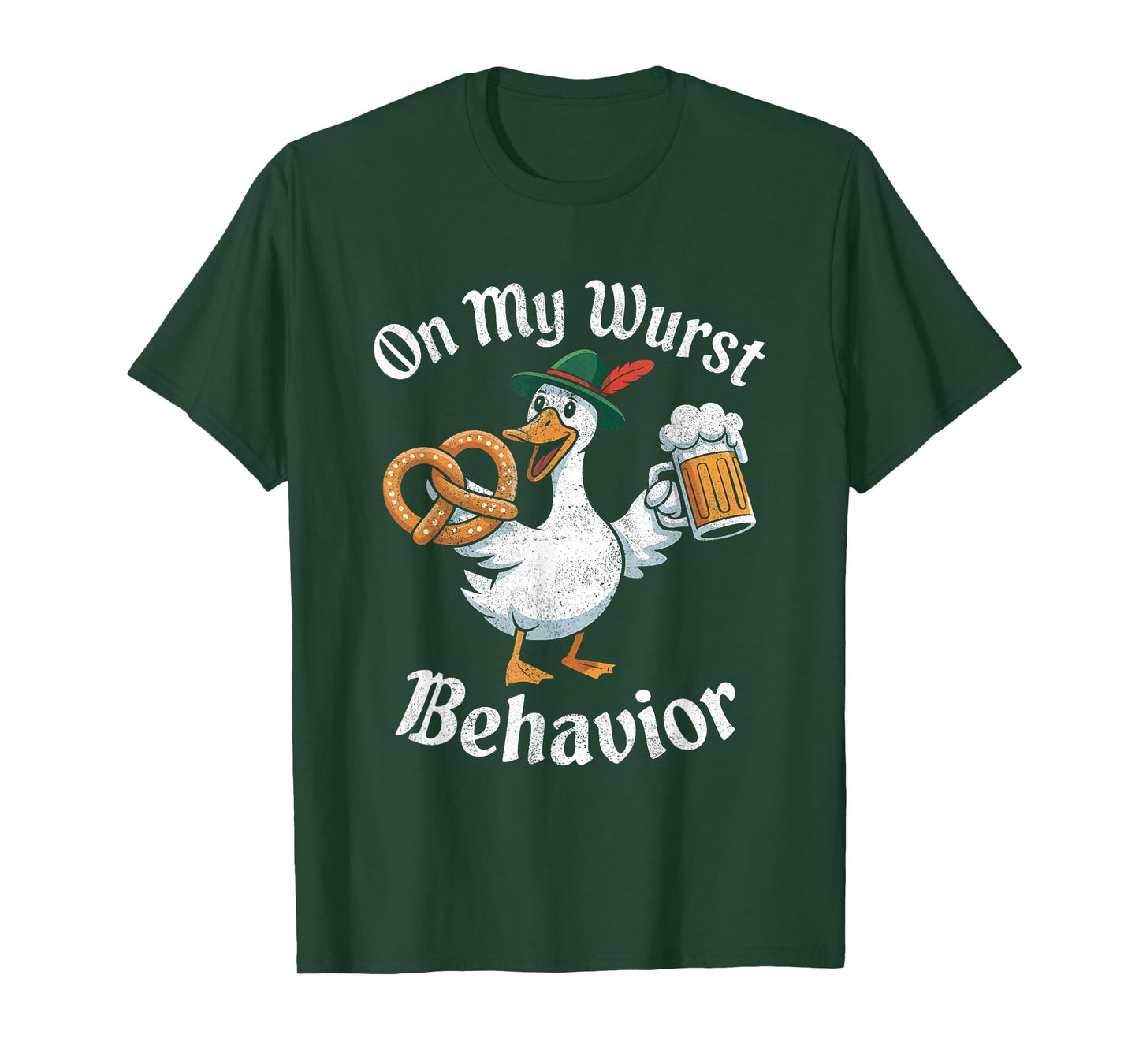 On My Wurst Behavior Oktoberfest Funny German American Humor T-Shirt