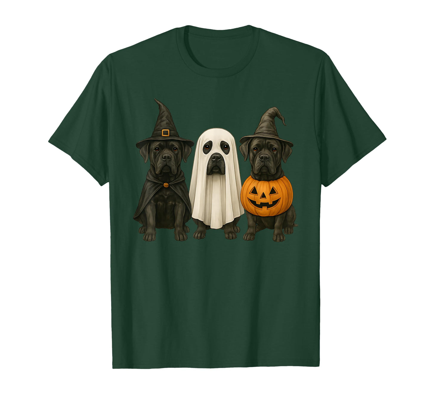 Cane Corso Halloween Dog Witch Ghost Pumpkin T-Shirt