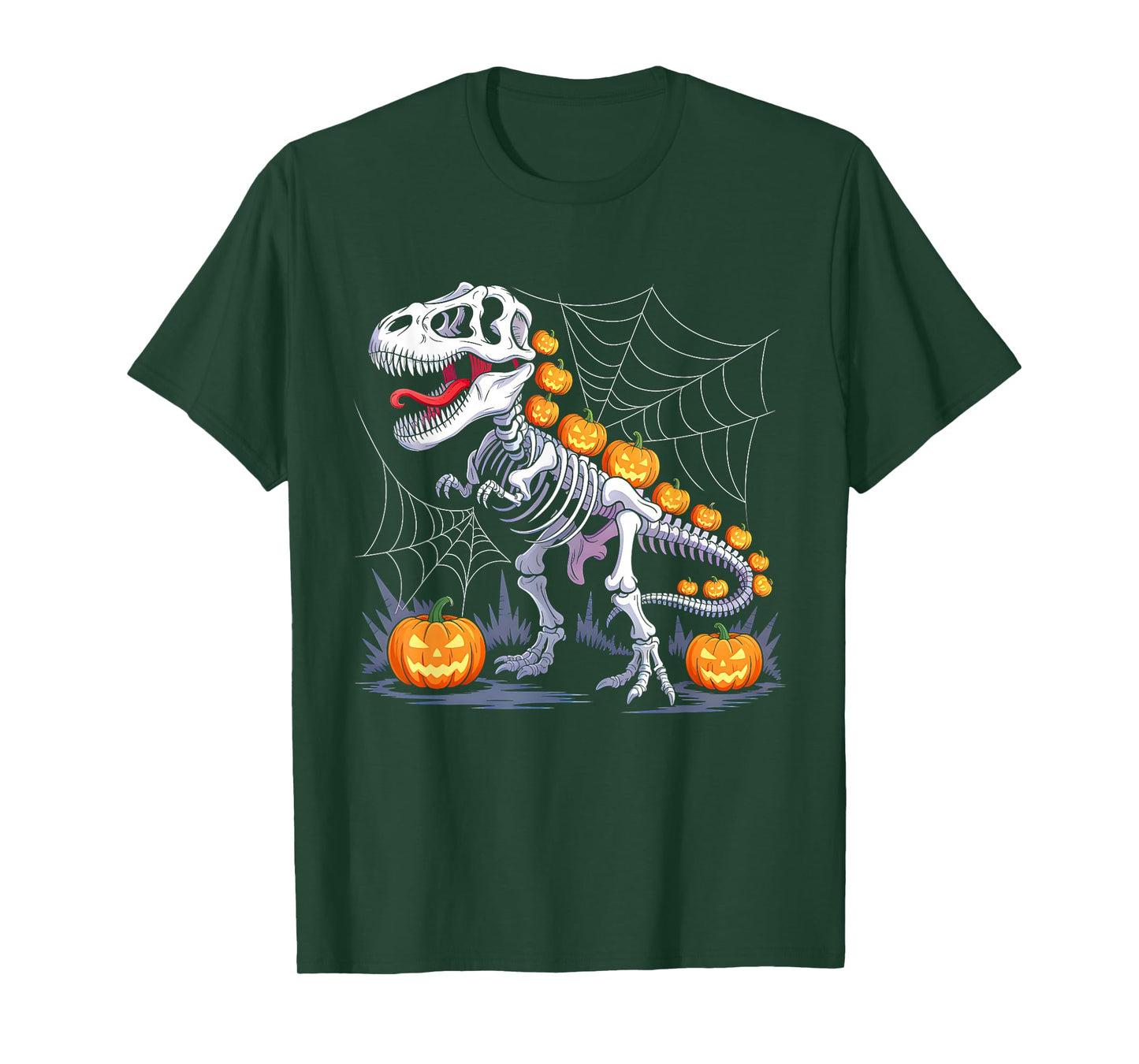 Funny Halloween Dinosaur T rex Pumpkin Horror Party Costume T-Shirt