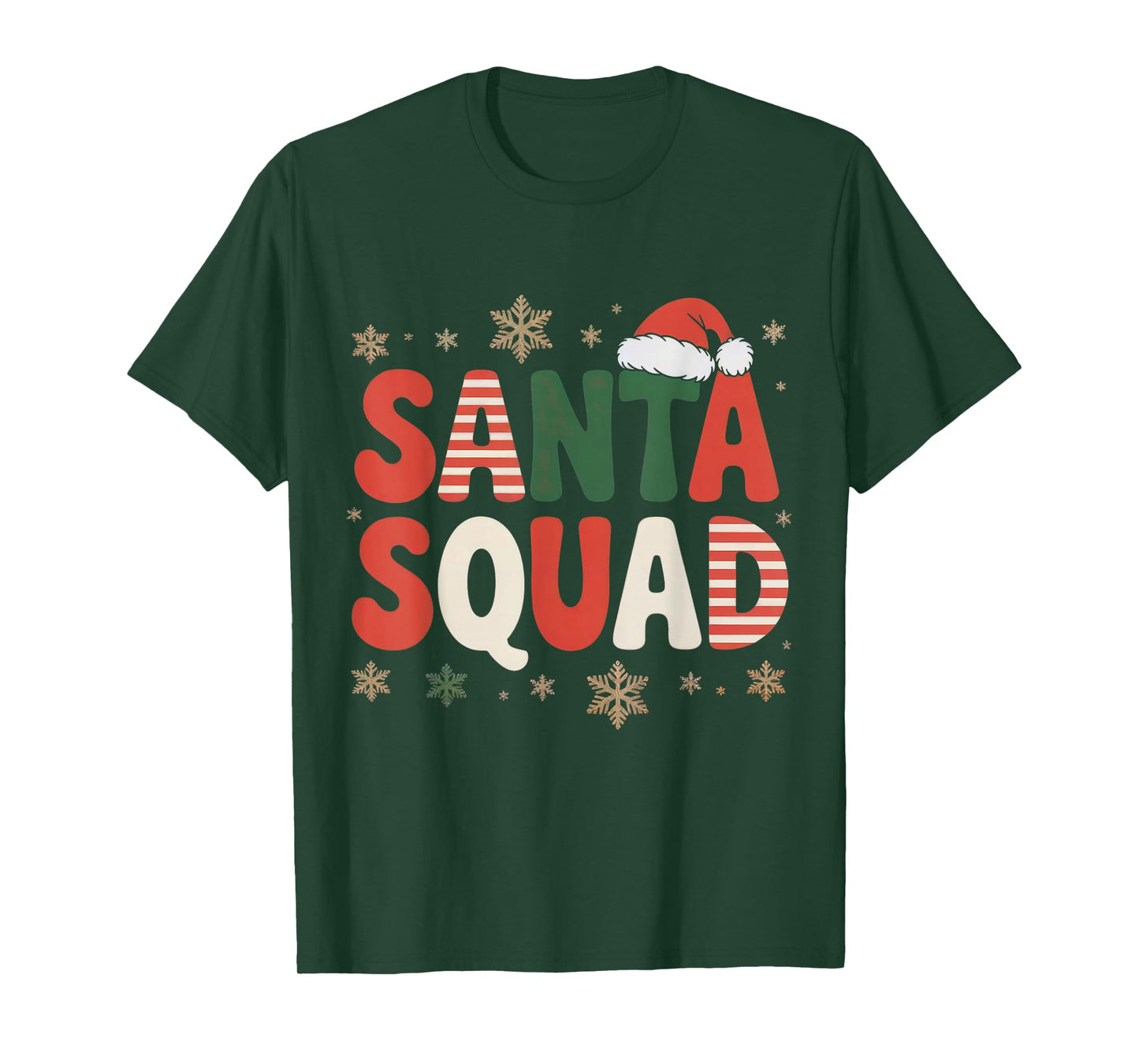 Retro Santa Skate Team Christmas Holiday Matching Vibes T-Shirt