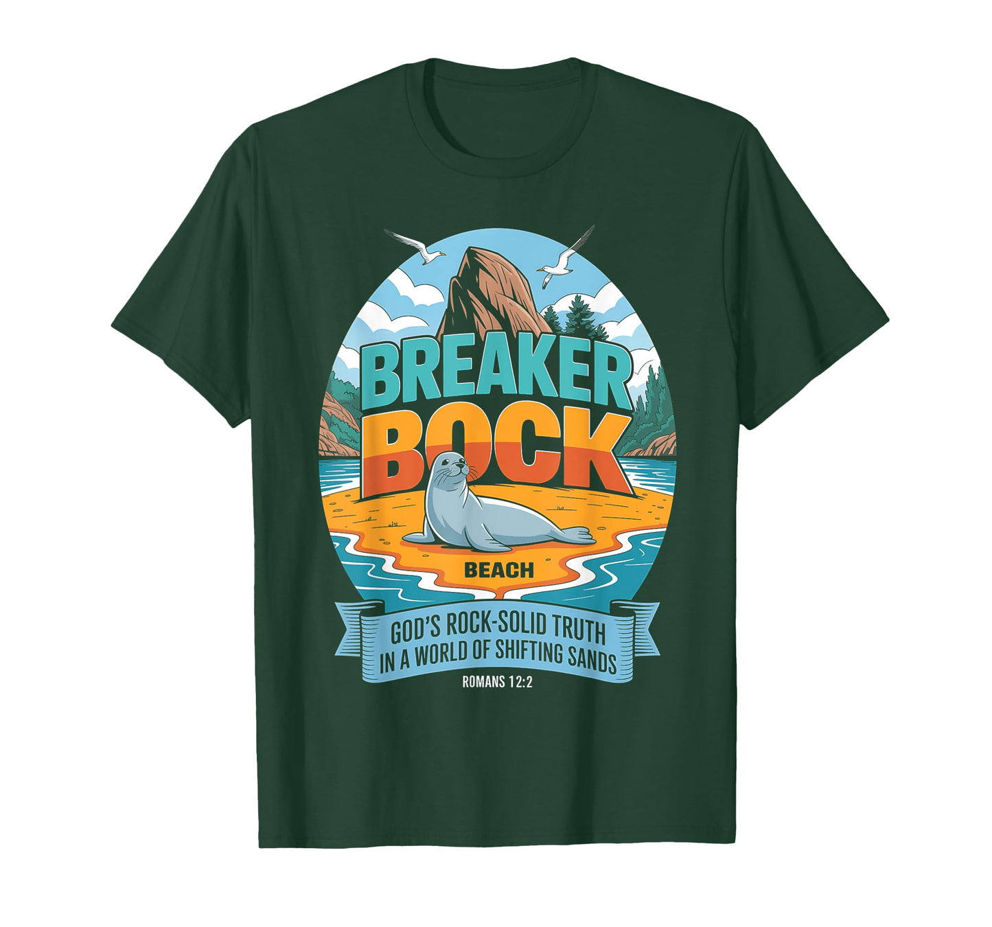 Breaker Rock Beach Gods Rock Solid Truth In A World VBS 2025 T-Shirt