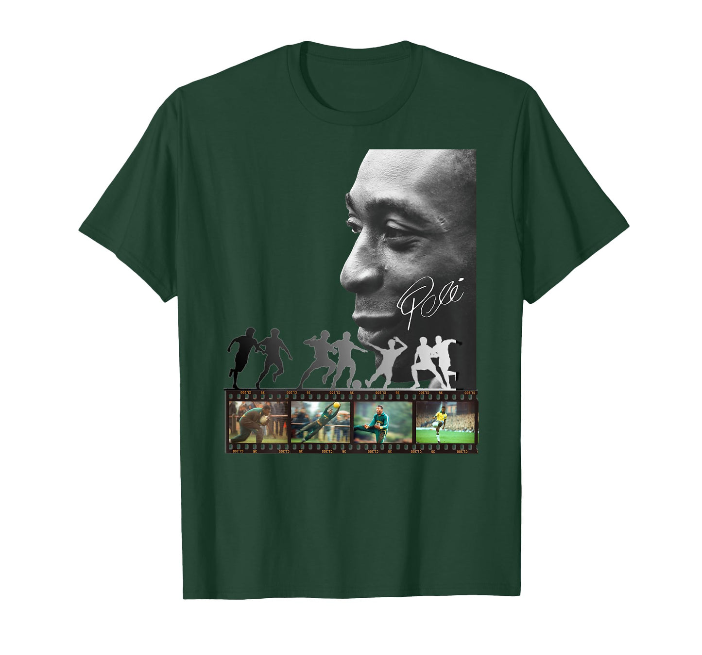 Pele_Brasil_002_Back Printed T-Shirt