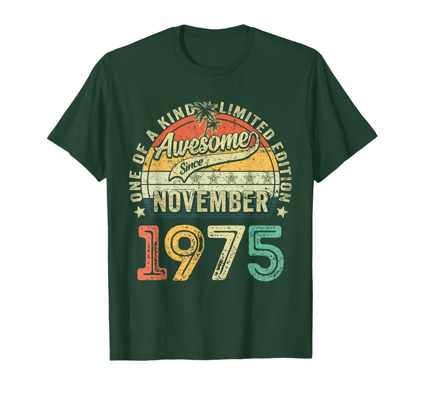 Awesome Since November 1975 Vintage 50th Birthday Gifts Men T-Shirt