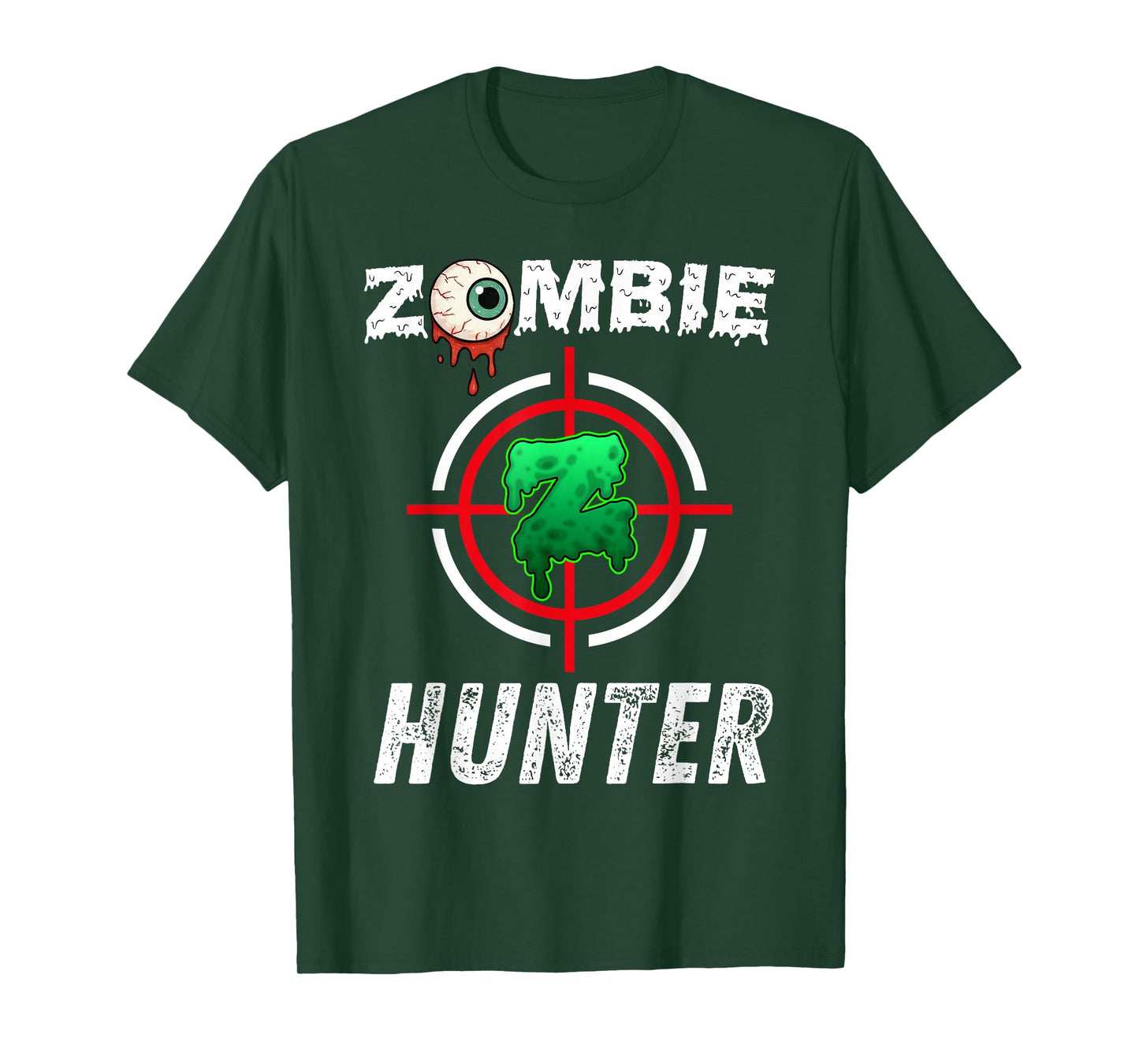 Funny Zombie Hunter Halloween Cute with an Eye Hunting T-Shirt