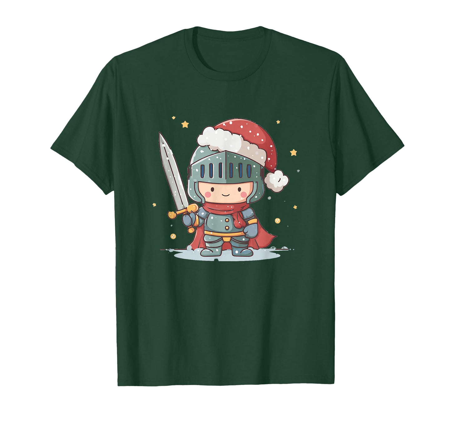 Awesome Knight with Santa Claus Hat for Christmas Armor T-Shirt