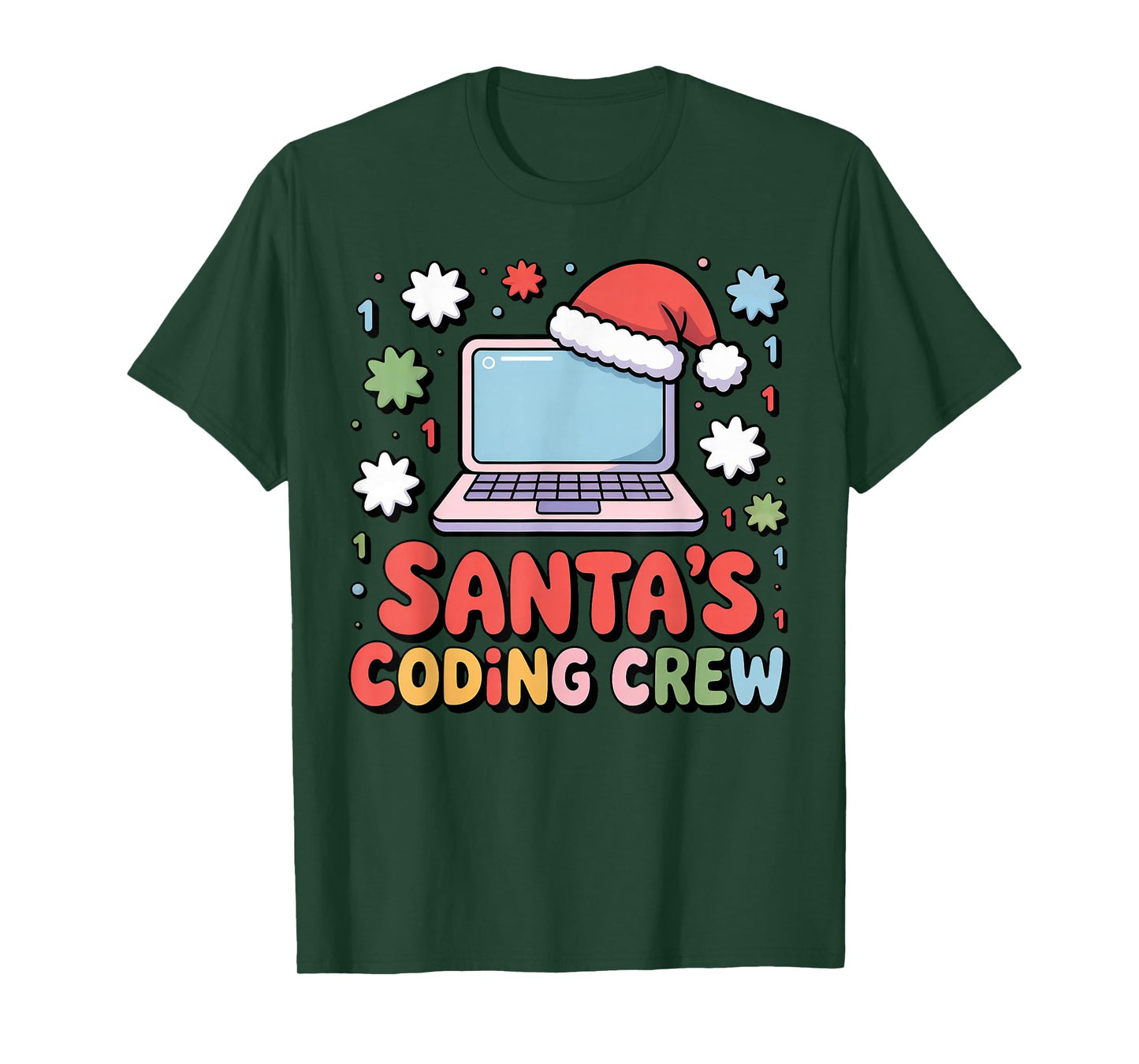 Santa’s Coding Crew Holiday Tech Laptop T-Shirt